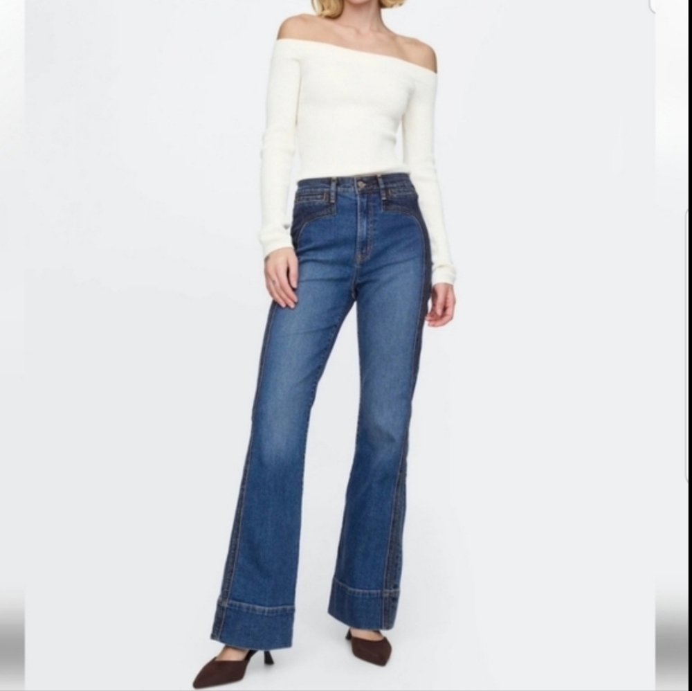 Gap Womens High Rise 70s Flare Stretch Jeans Size 25